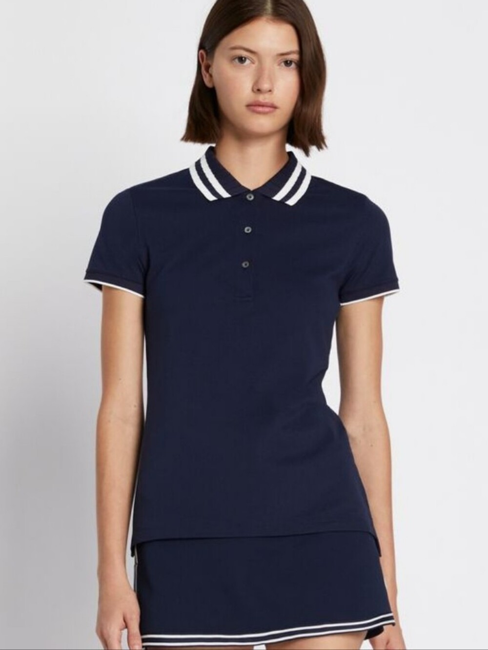 Tory Sport Performance Piqué Pleated-collar Polo